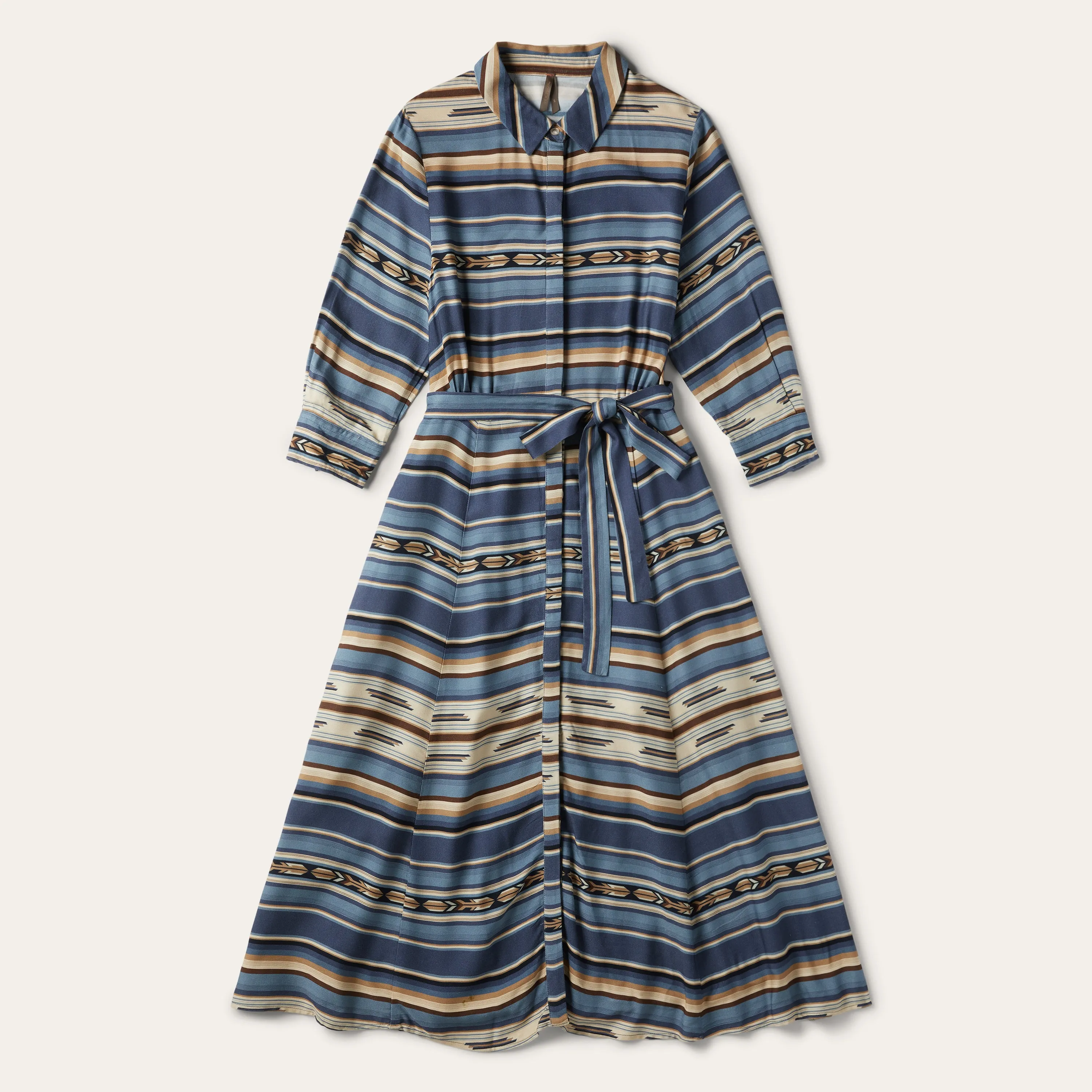 Indigo Serape Print Dress -STETSON
