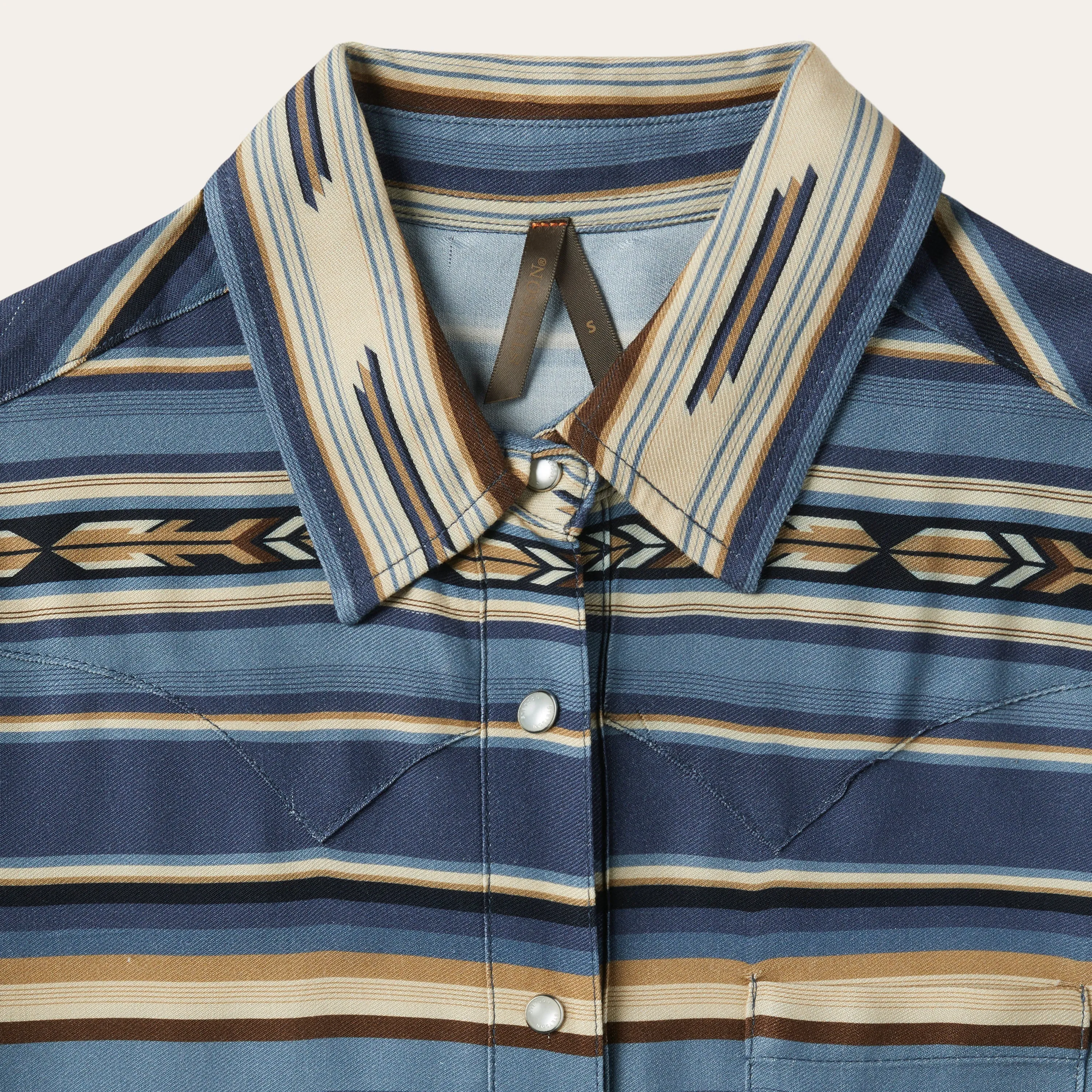 Indigo Serape Print Shirt -STETSON