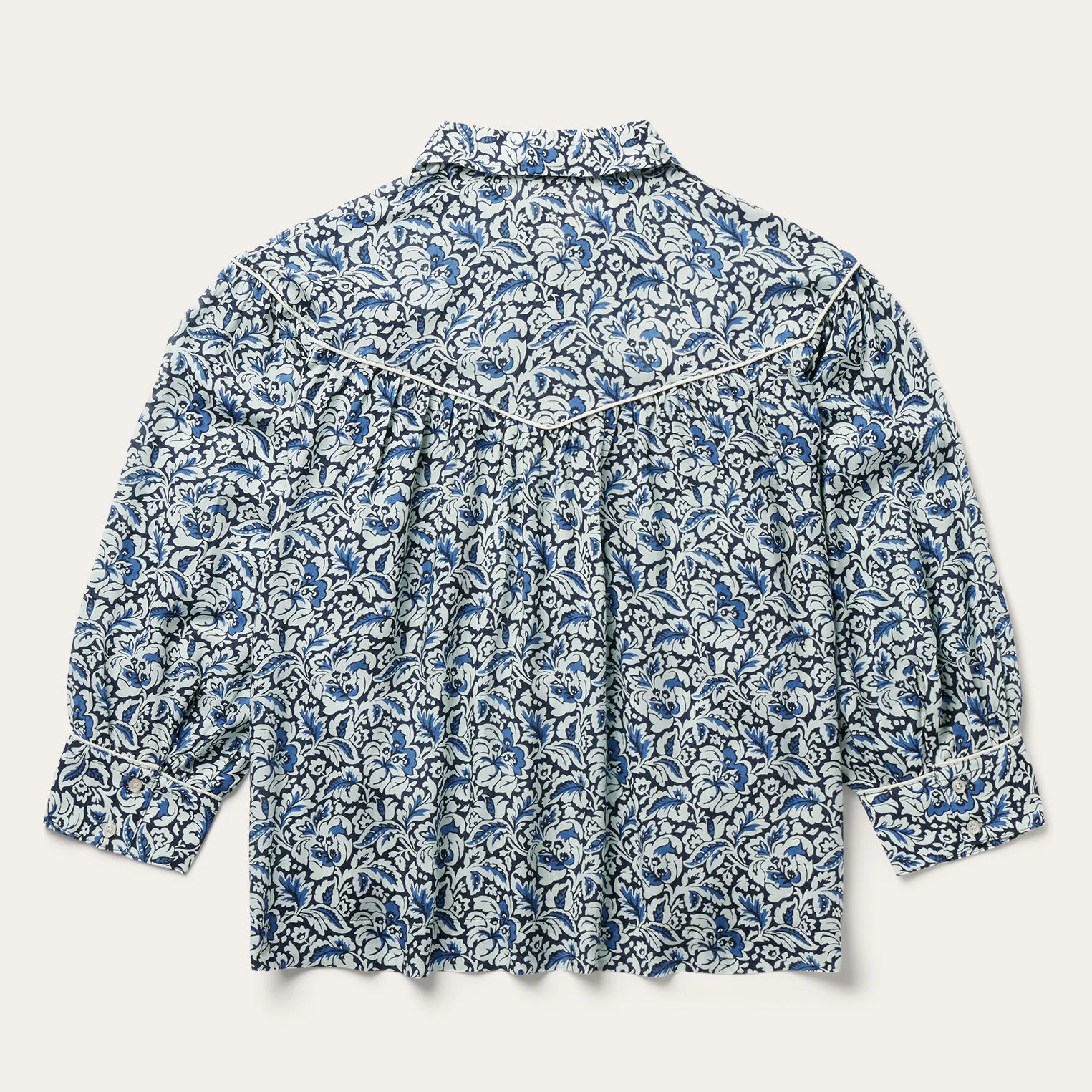 Indigo Tapestry Print Blouse -STETSON