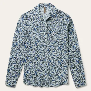 Indigo Tapestry Print Shirt -STETSON