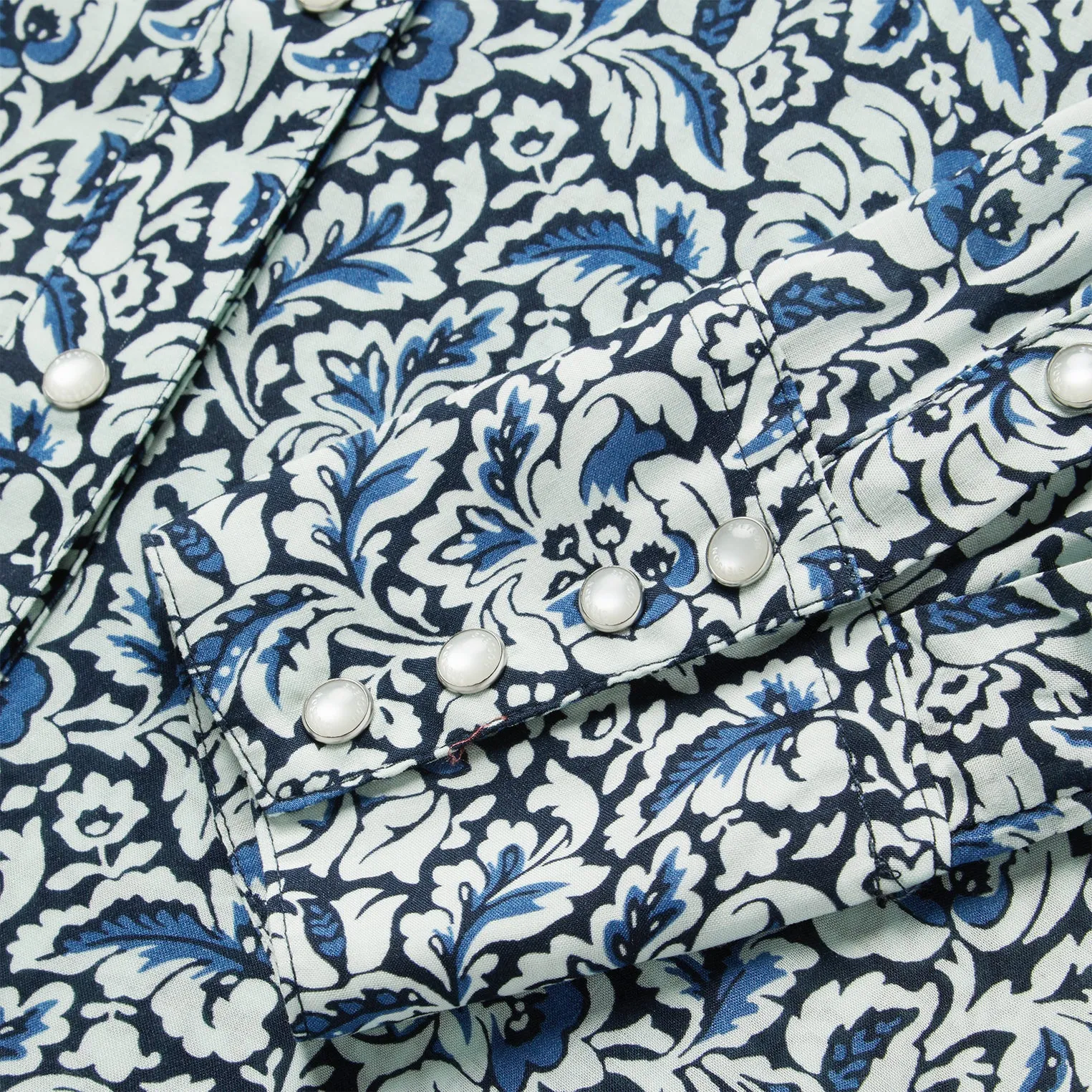 Indigo Tapestry Print Shirt -STETSON