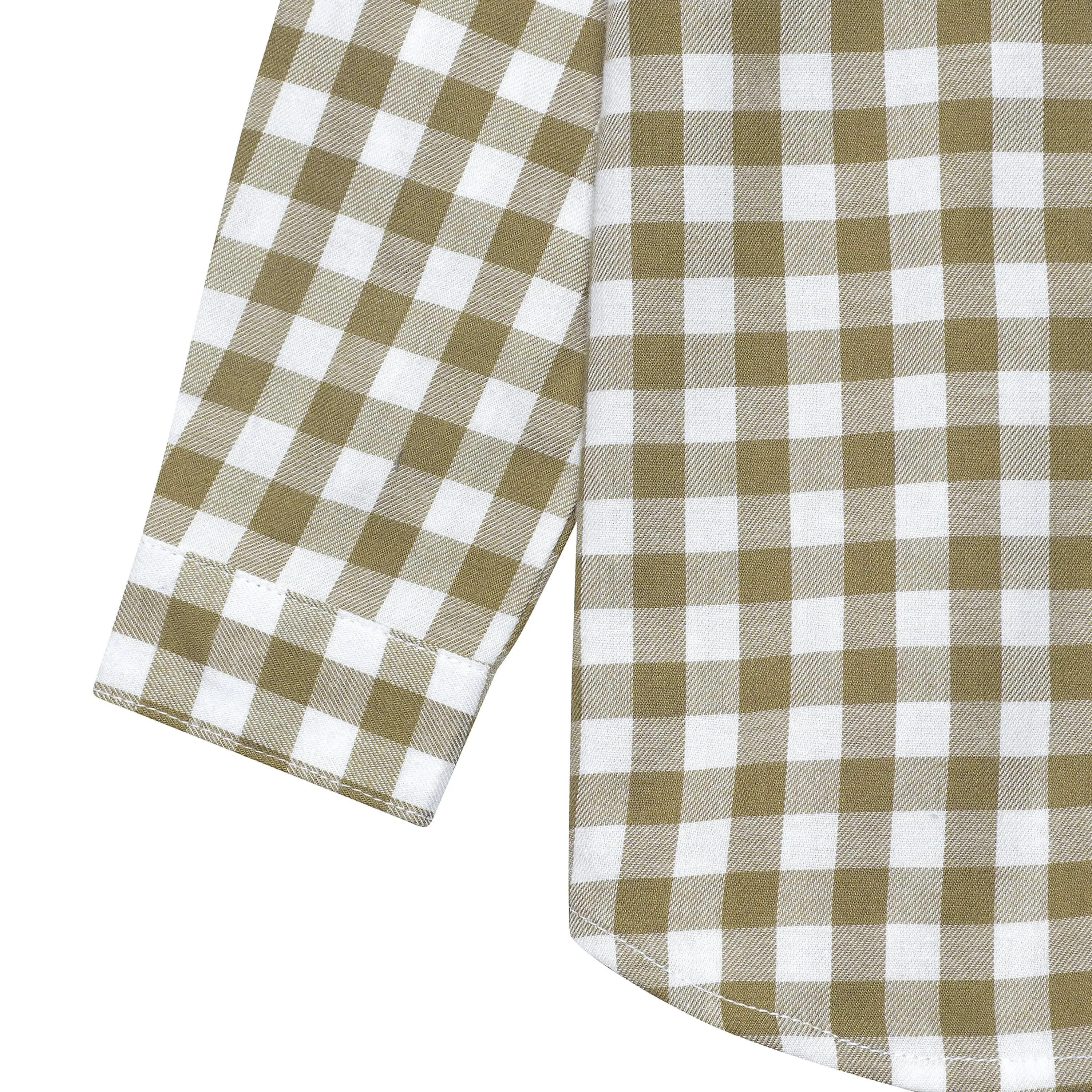 Infant & Toddler Boys Tan Plaid Woven Plaid Shirt Gerber Childrenswea
