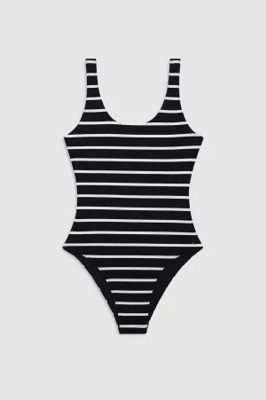 Jace One Piece - Black And White Stripe -ANINE BING