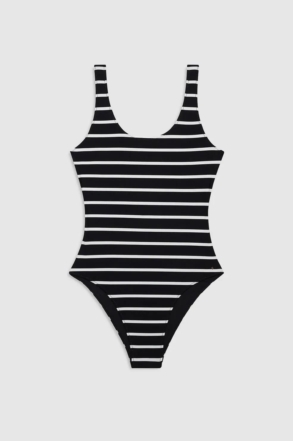 Jace One Piece - Black And White Stripe -ANINE BING