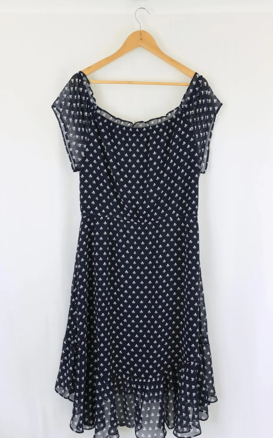 Jacqui E Blue And White Dress 12