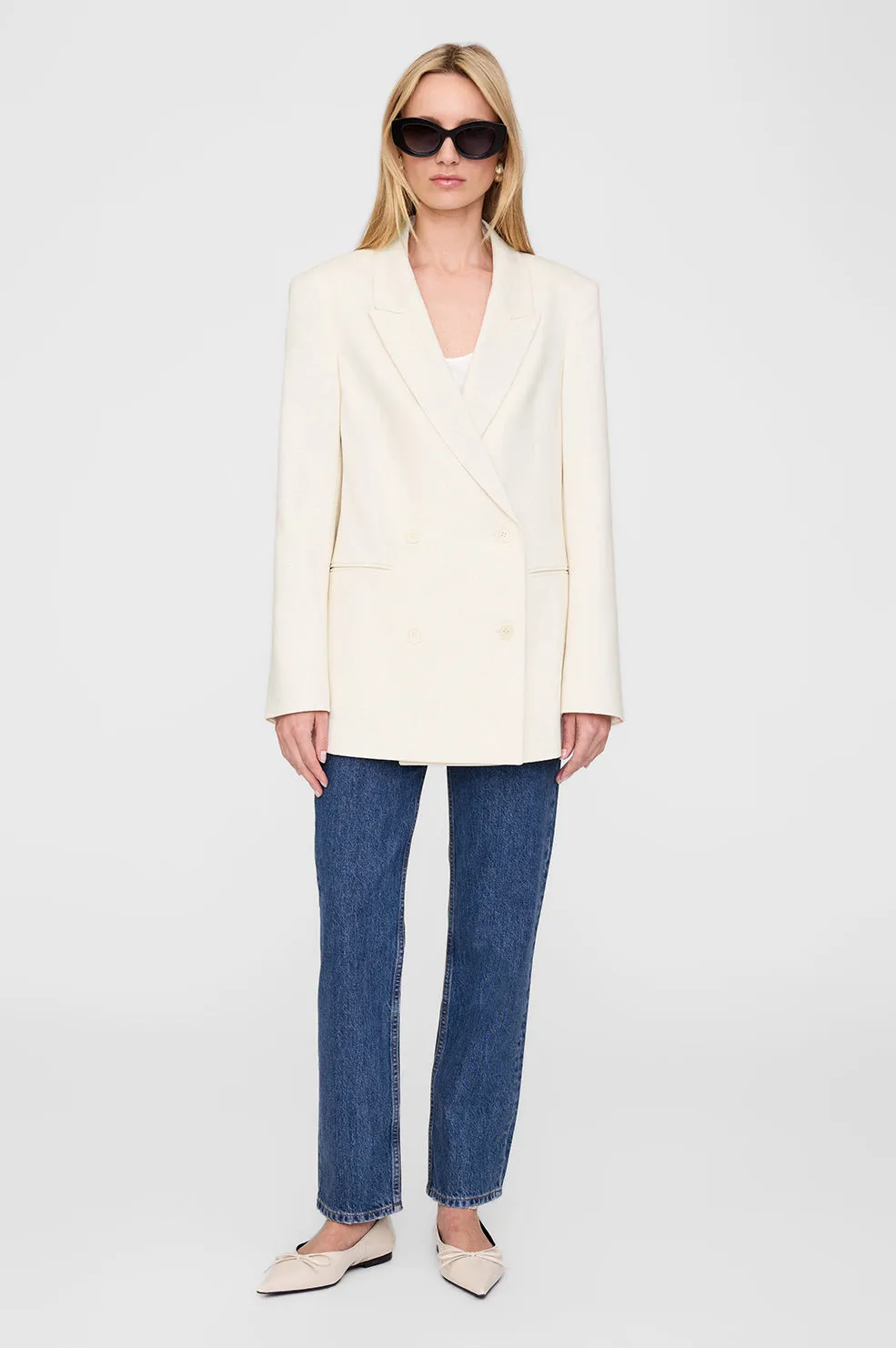 Jasmine Blazer - Cream -ANINE BING