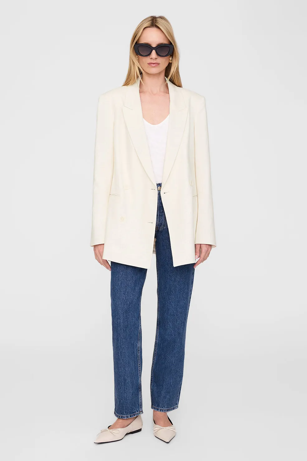 Jasmine Blazer - Cream -ANINE BING