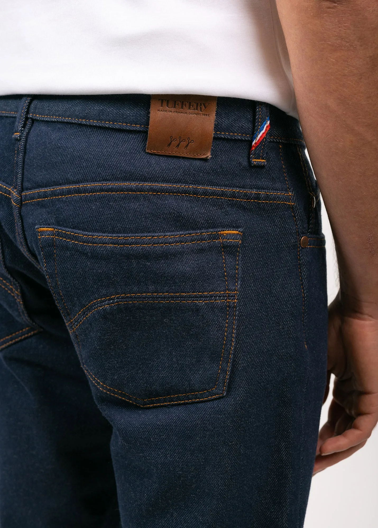 Jean droit Alphonse Mrinos - SAINT JAMES x Atelier Tuffery (MARINE)