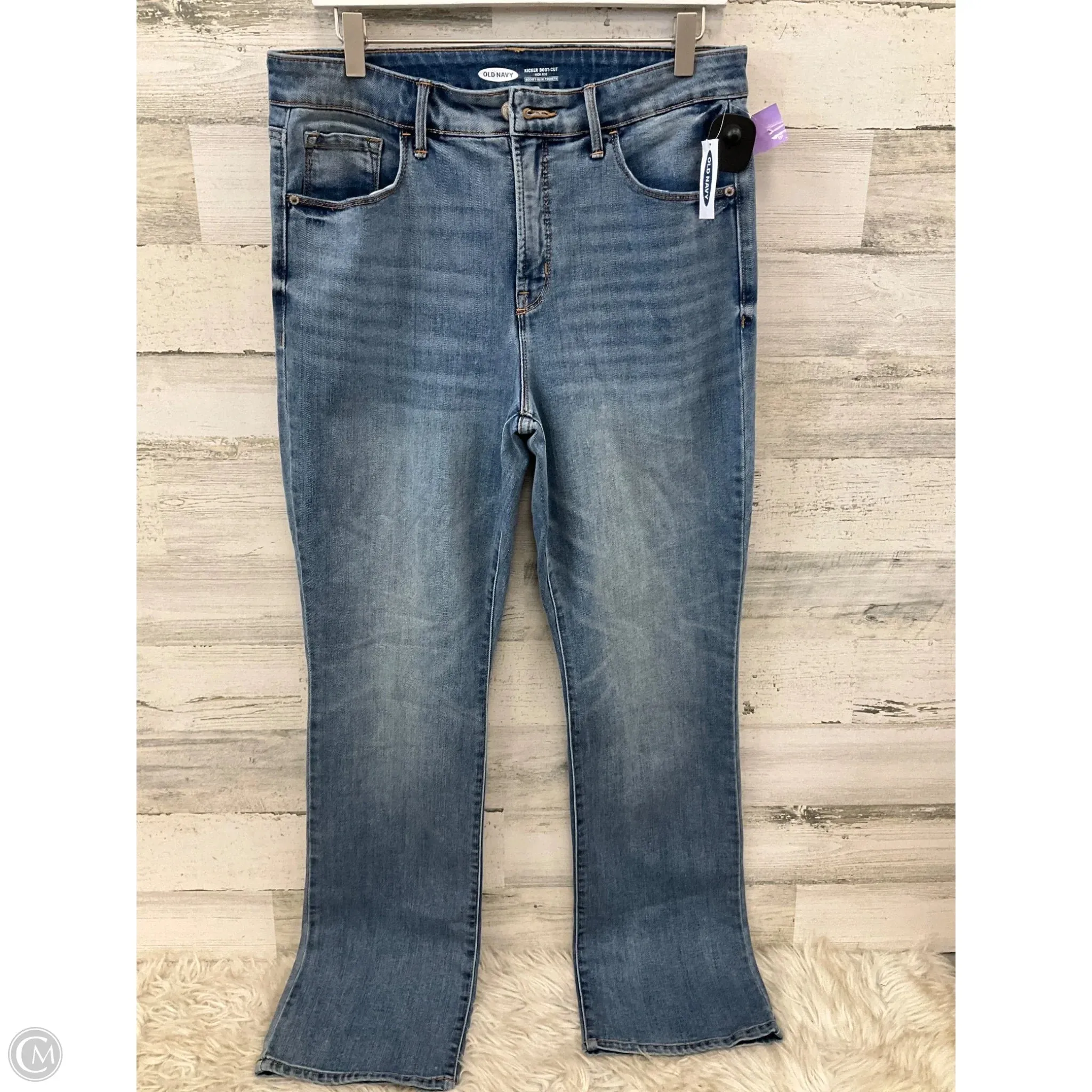 Jeans Boot Cut By Old Navy In Blue Denim, Size: 12