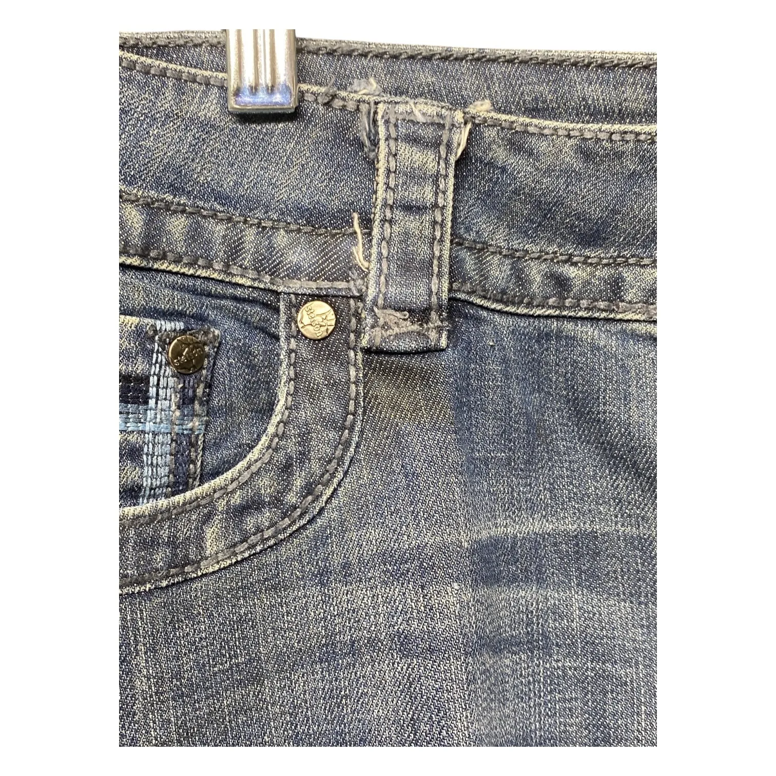 Jeans Flared By Stetson In Blue Denim, Size: 10l