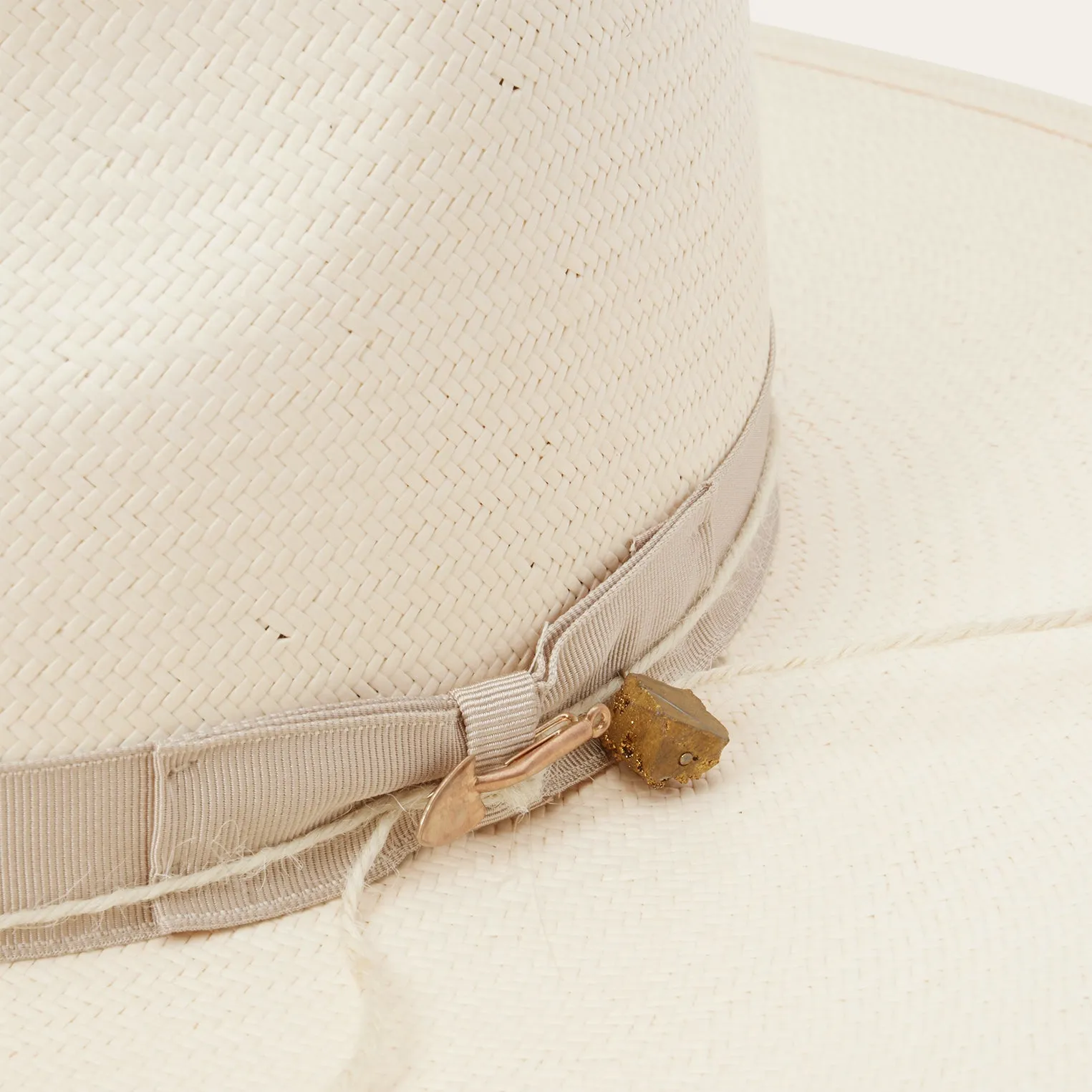 JW Marshall Straw Flat Brim Hat -STETSON