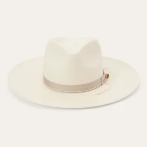 JW Marshall Straw Flat Brim Hat -STETSON