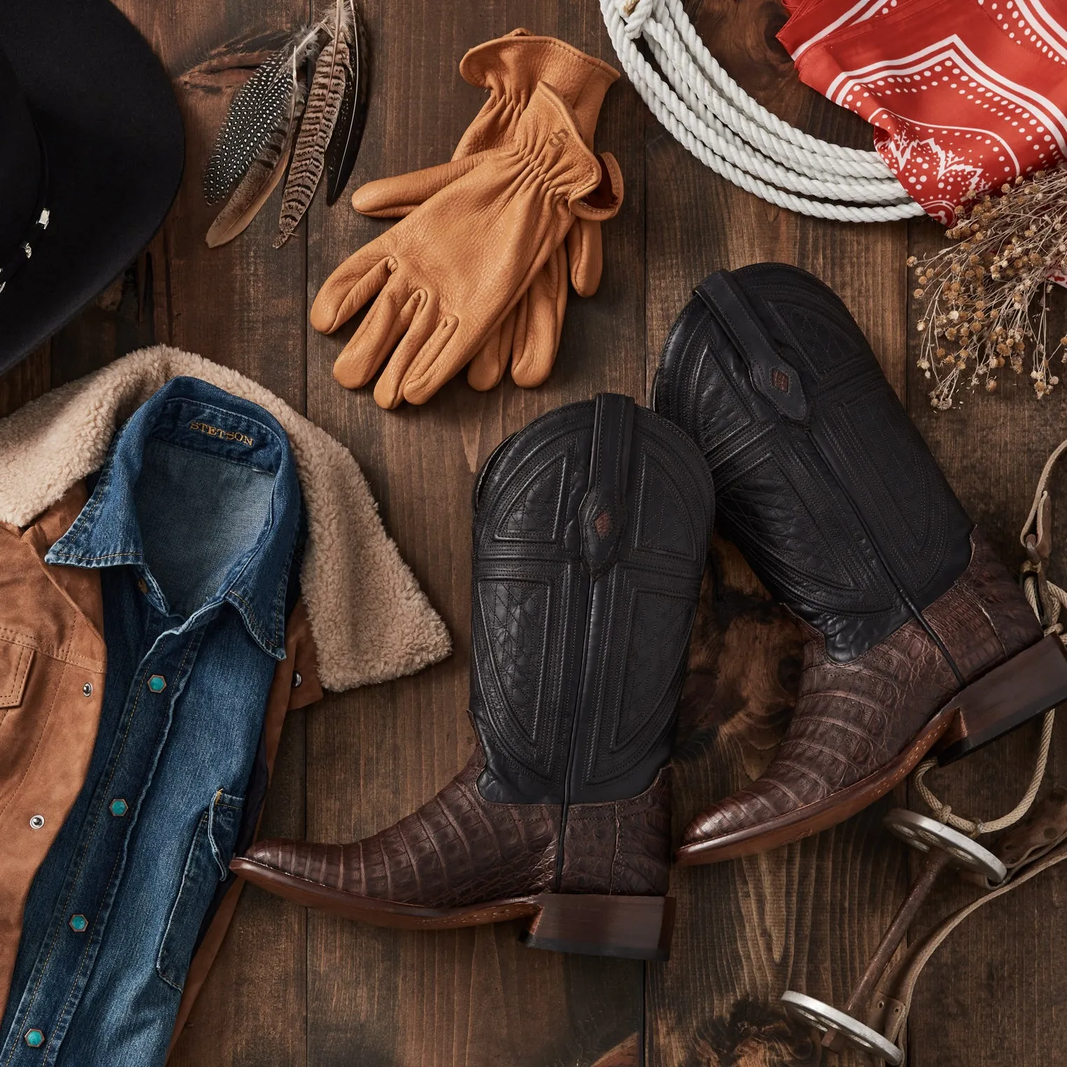 Kaycee Brown Caiman Belly Cowboy Boot -STETSON