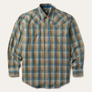 Khaki Ombre Plaid Shirt -STETSON