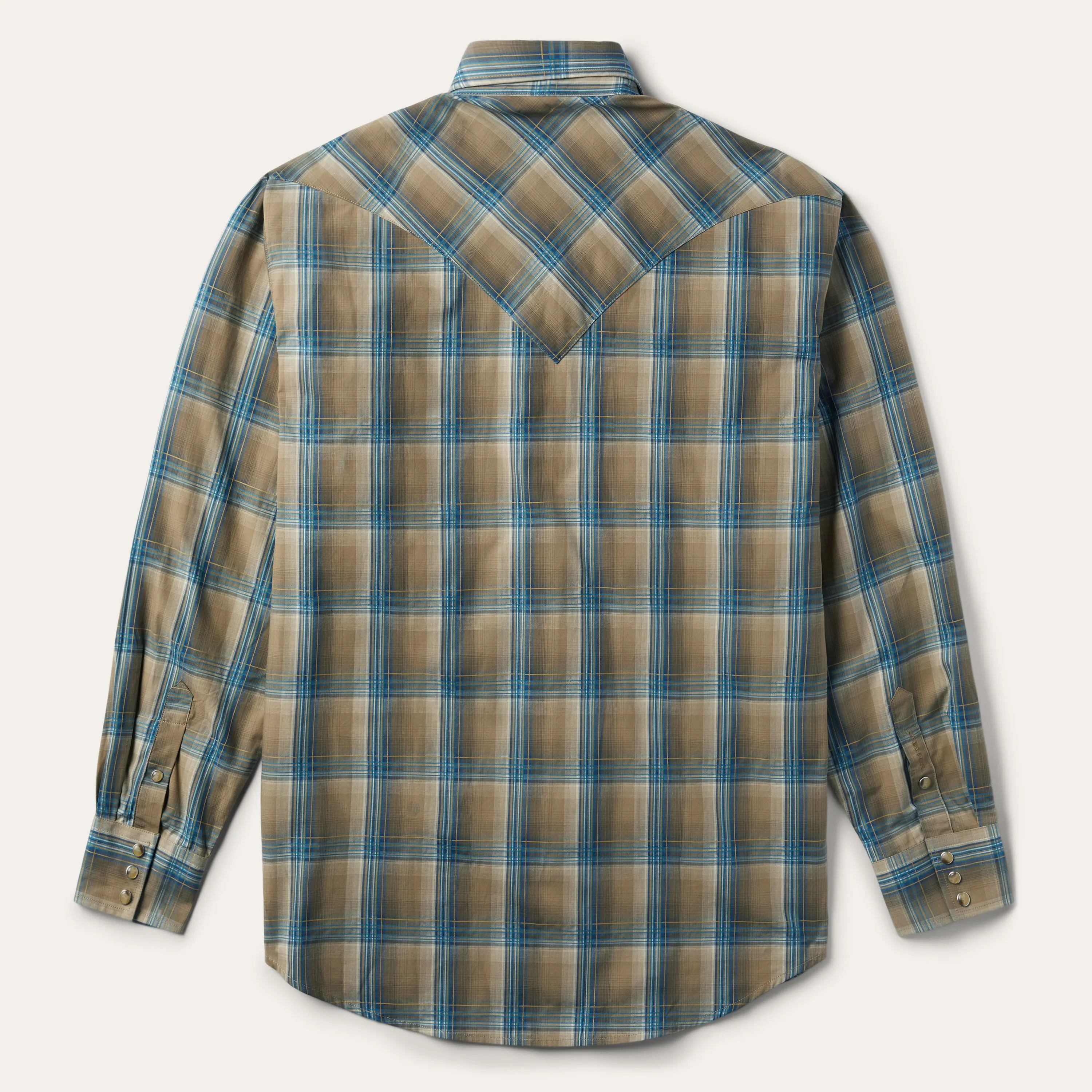 Khaki Ombre Plaid Shirt -STETSON