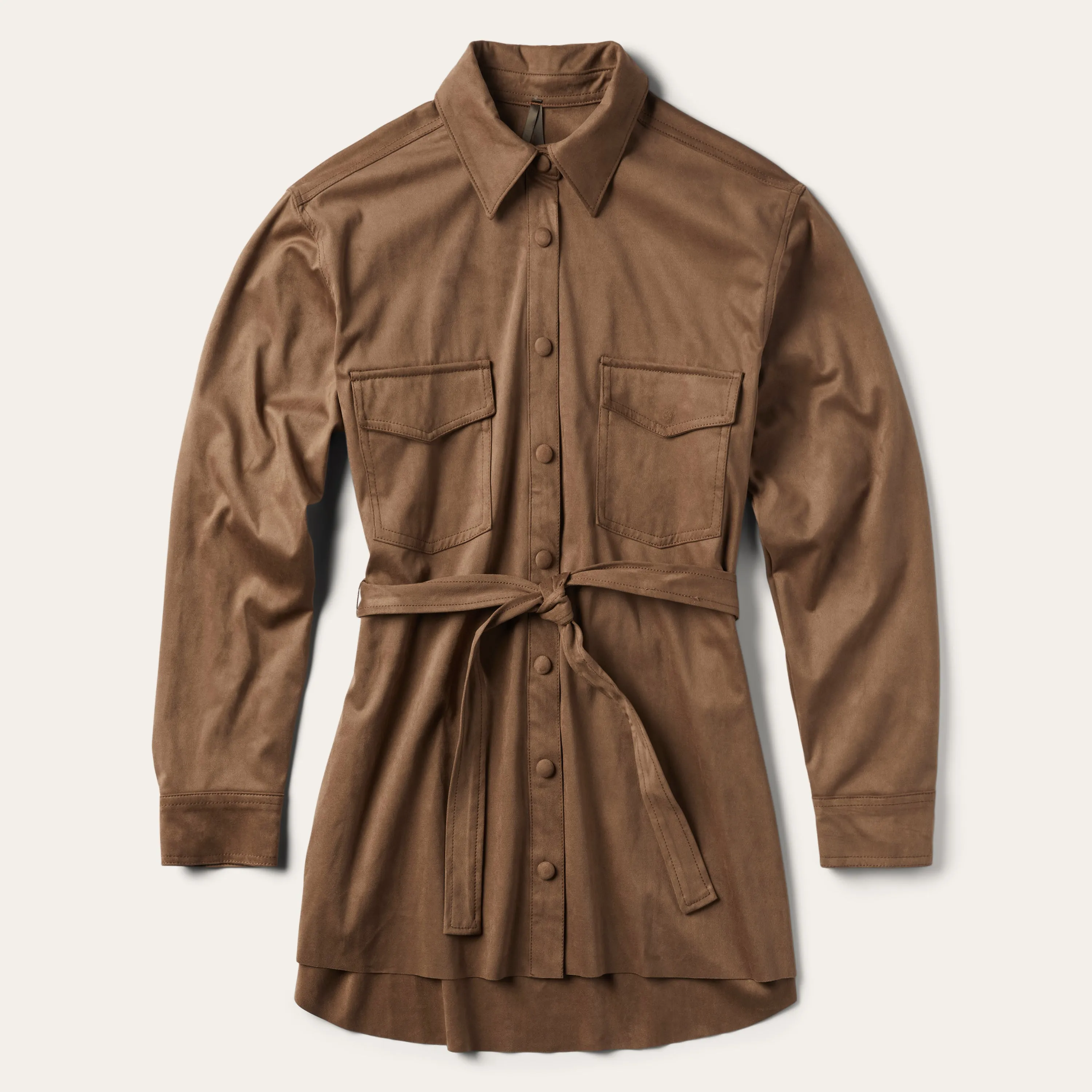 Khaki Suede Western Shirt -STETSON