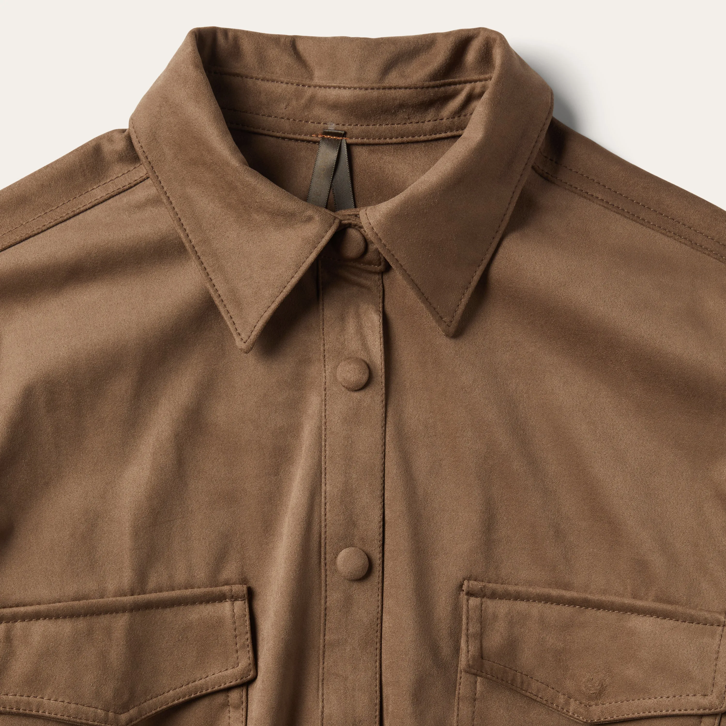 Khaki Suede Western Shirt -STETSON