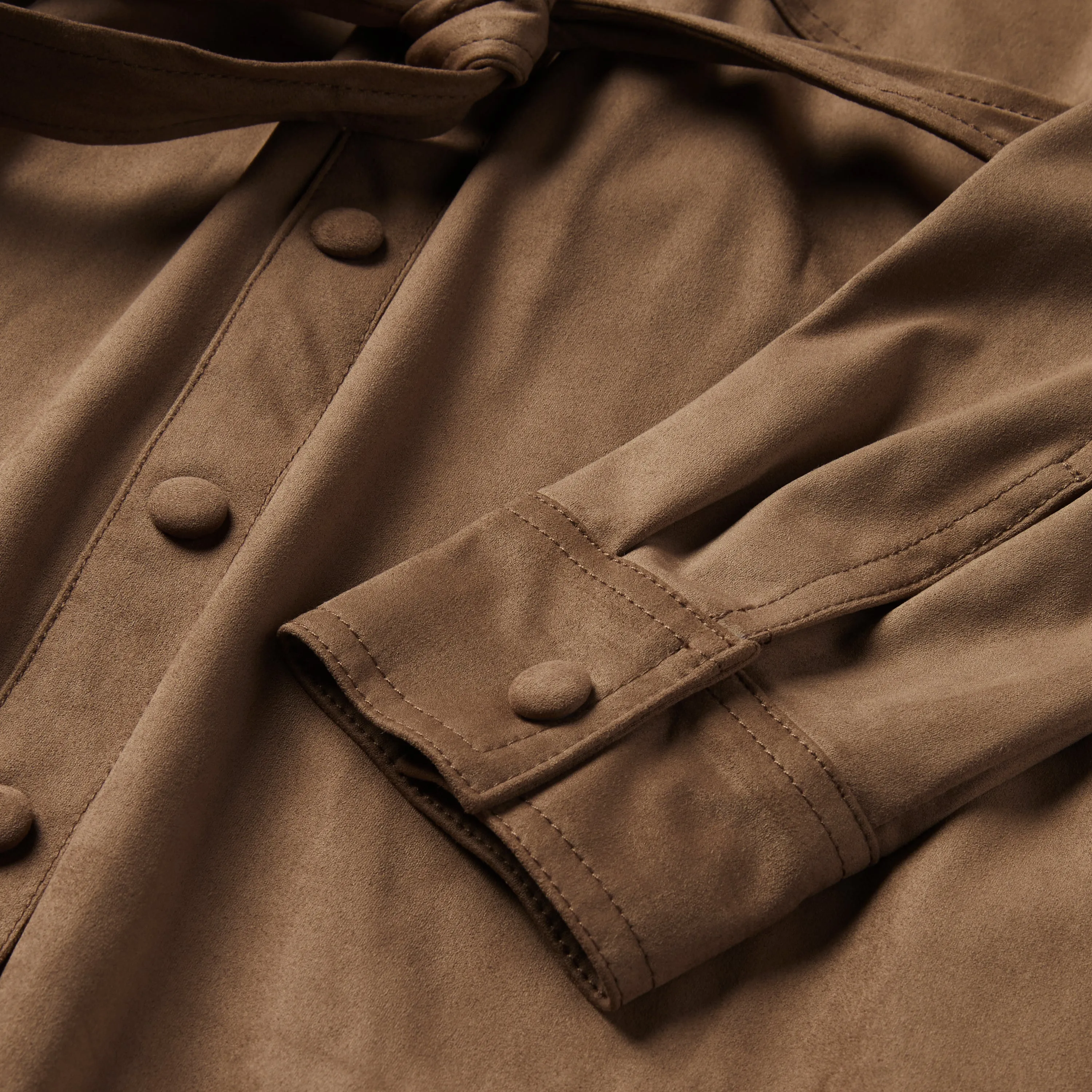 Khaki Suede Western Shirt -STETSON