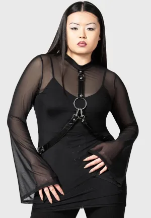 Killstar - Sheer Bondage Black - Dress
