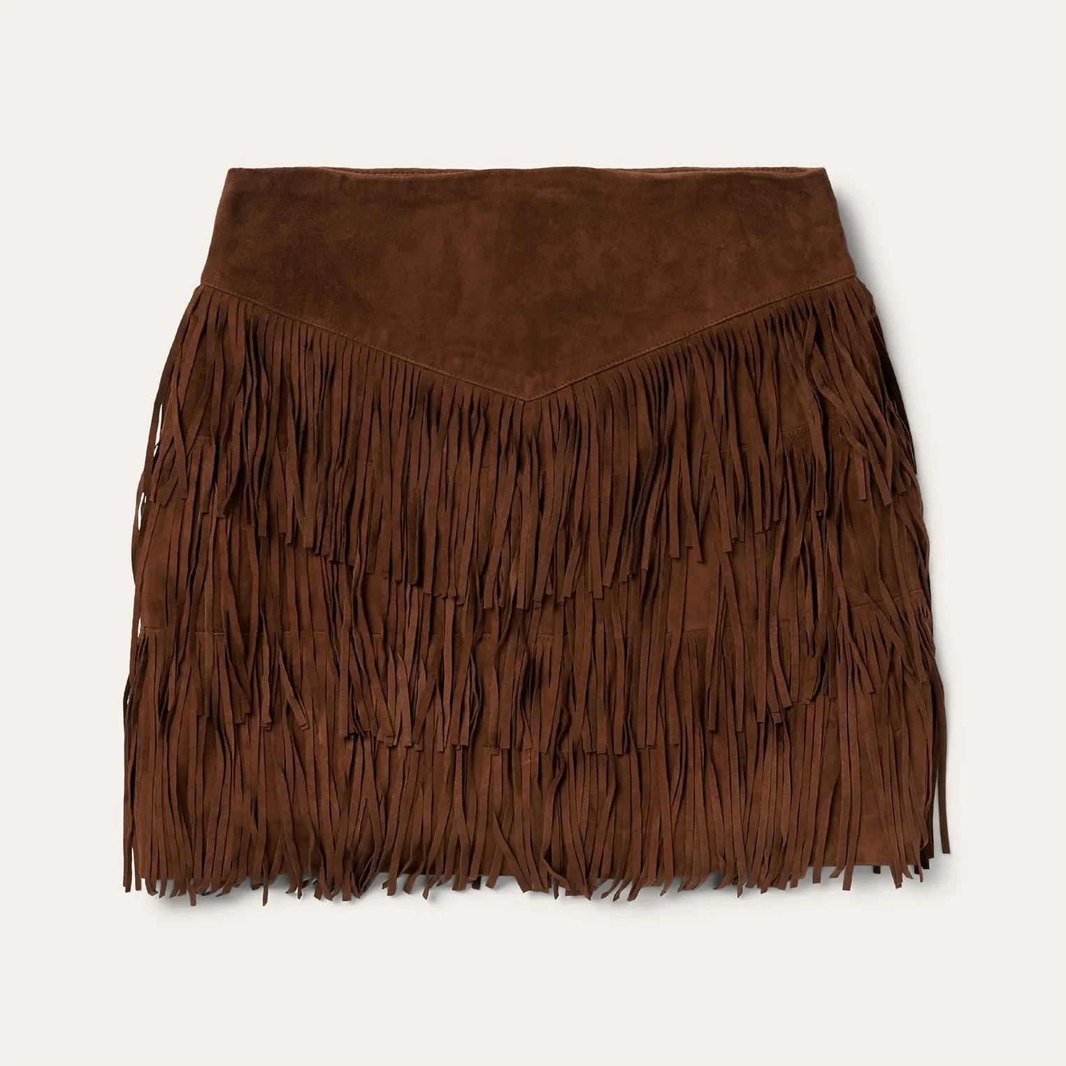 Lamb Suede Fringe Mini Skirt -STETSON