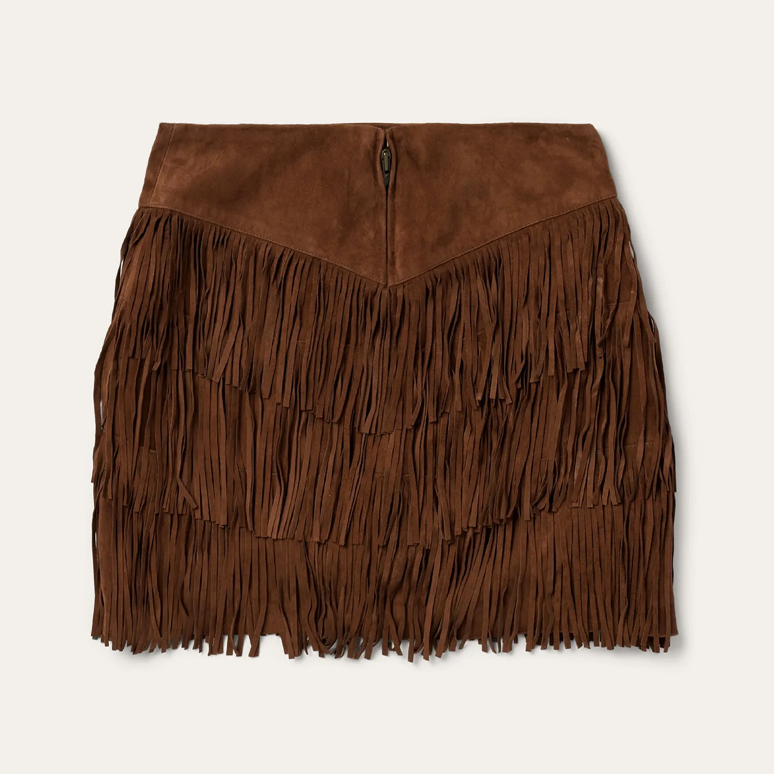 Lamb Suede Fringe Mini Skirt -STETSON