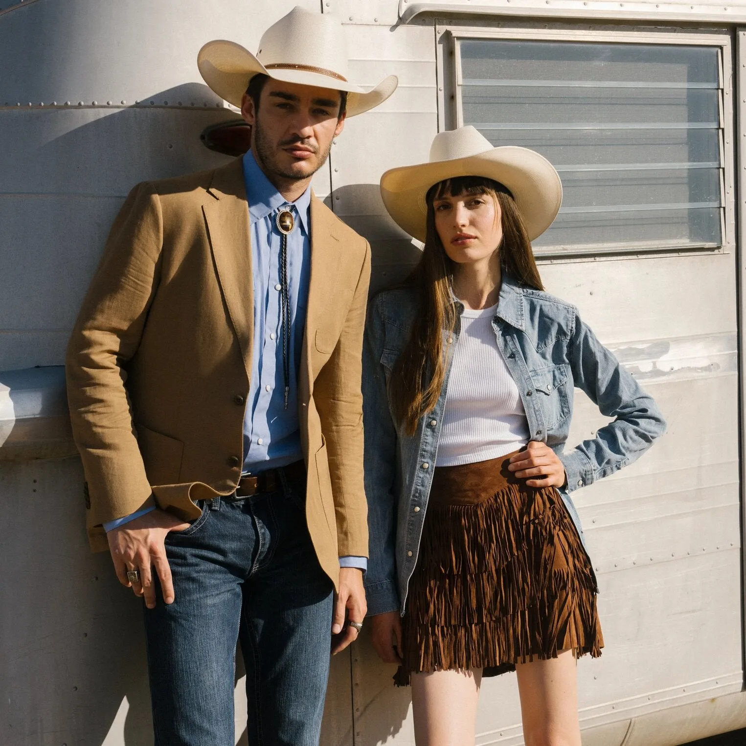 Lamb Suede Fringe Mini Skirt -STETSON