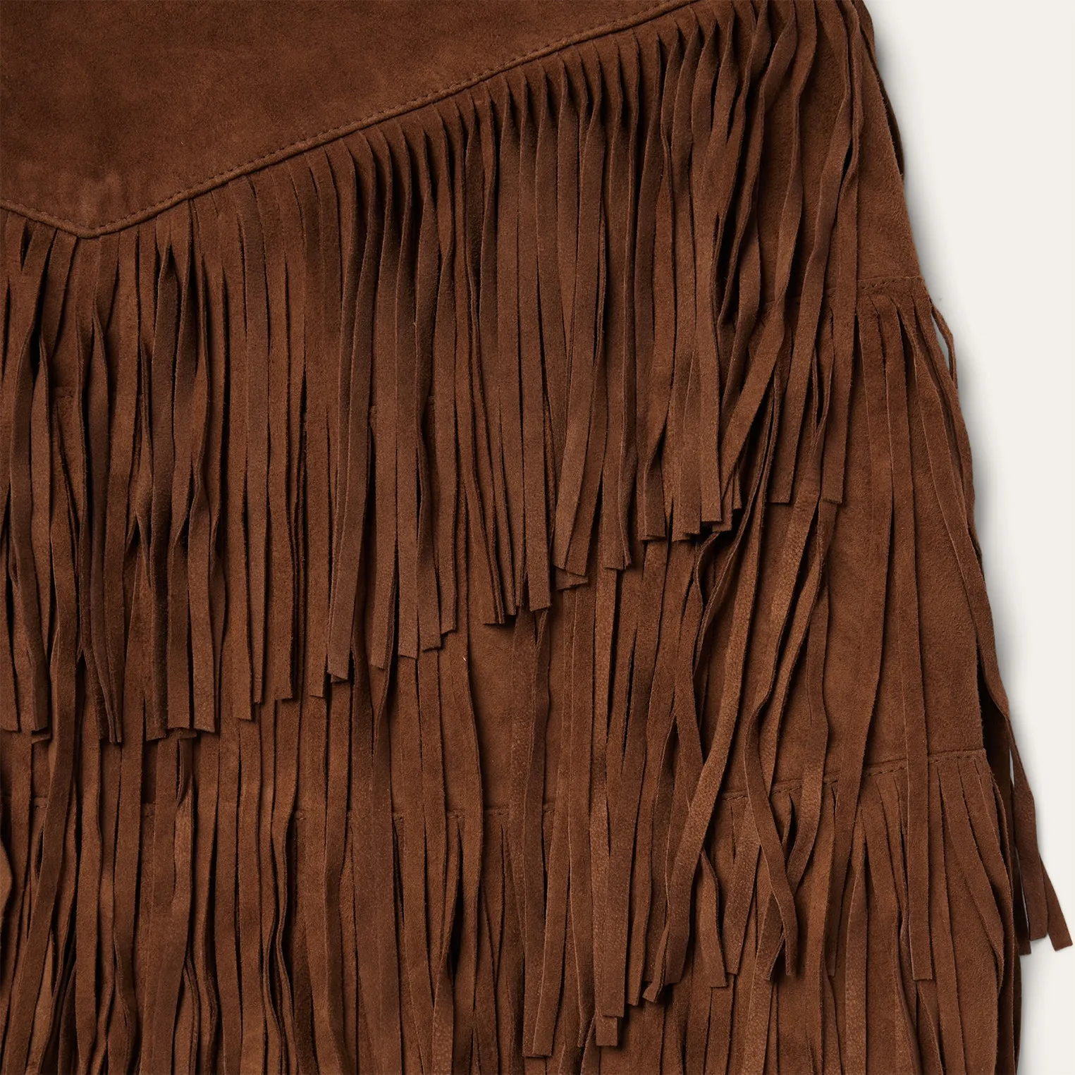 Lamb Suede Fringe Mini Skirt -STETSON