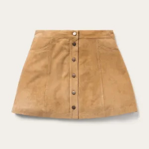 Lamb Suede Gored Skirt -STETSON