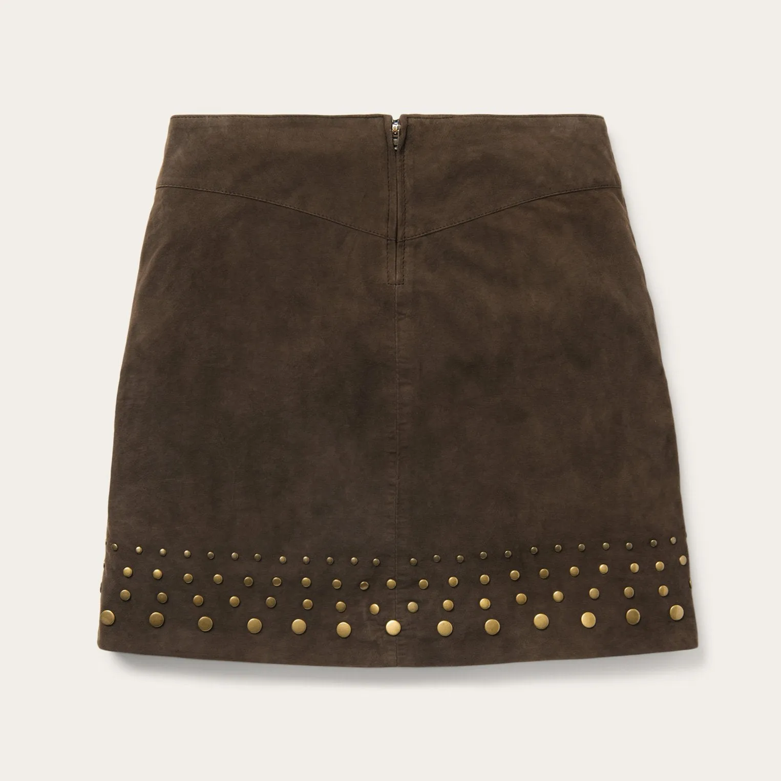 Lamb Suede Skirt with Nailheads -STETSON