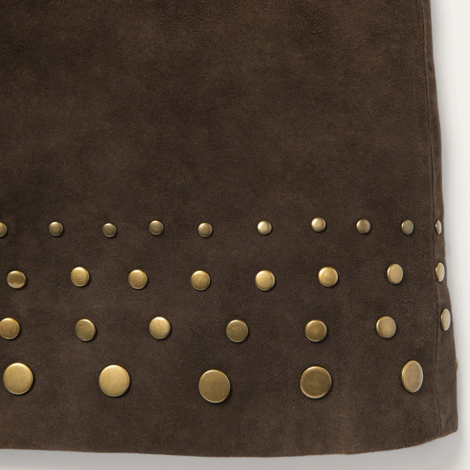Lamb Suede Skirt with Nailheads -STETSON