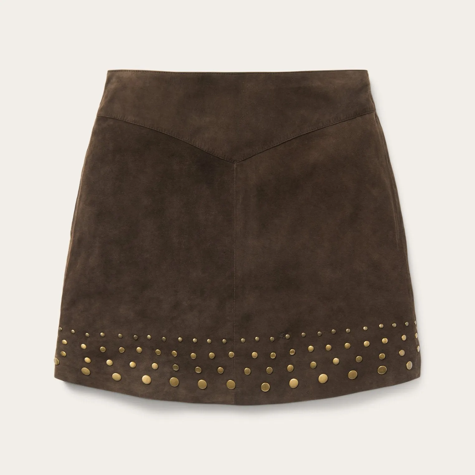 Lamb Suede Skirt with Nailheads -STETSON