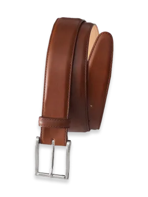 Leather Belt with Changeable Buckle - Chestnut