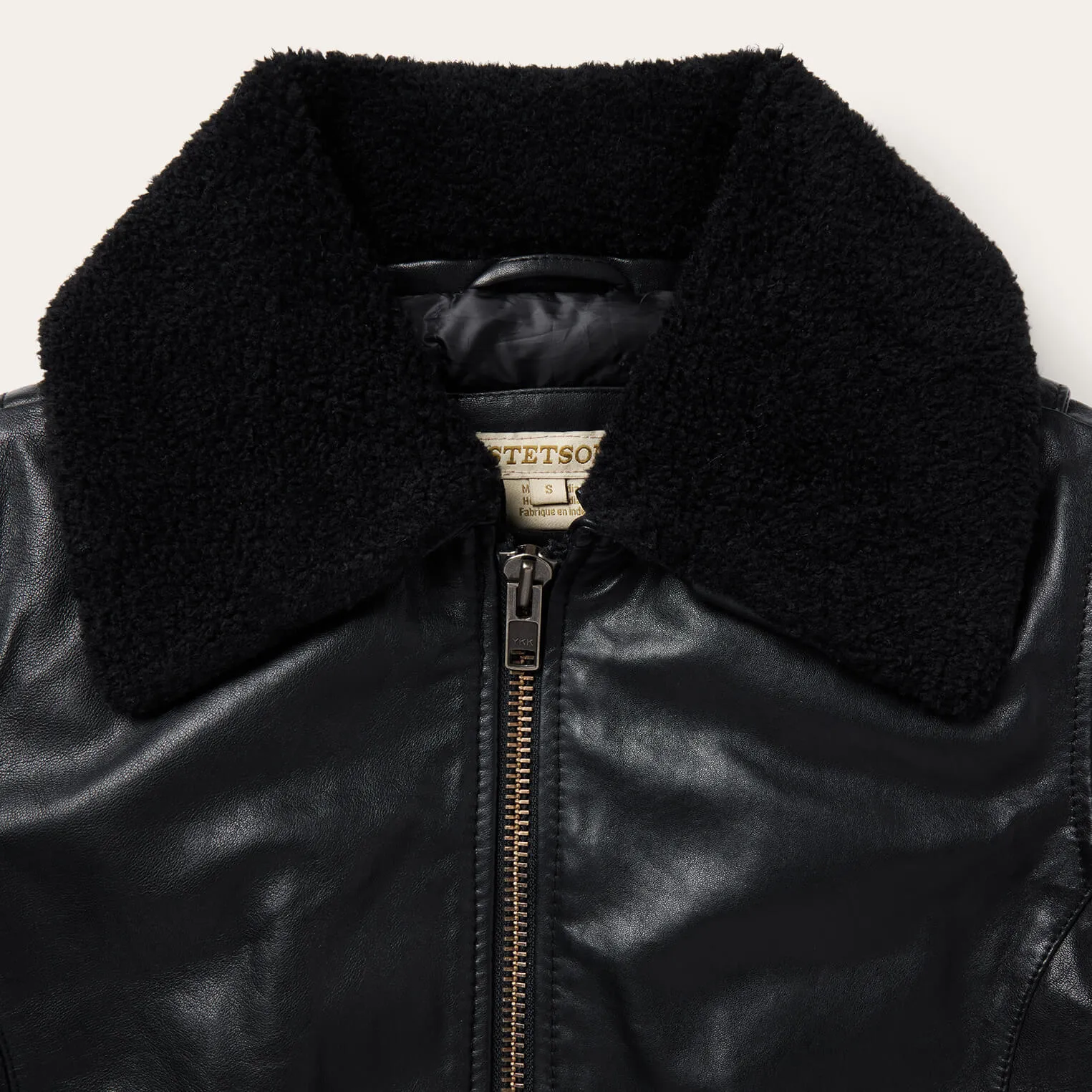 Leather Bomber Jacket -STETSON