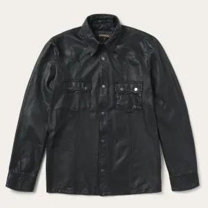 Leather Western Shirt Jacket -STETSON