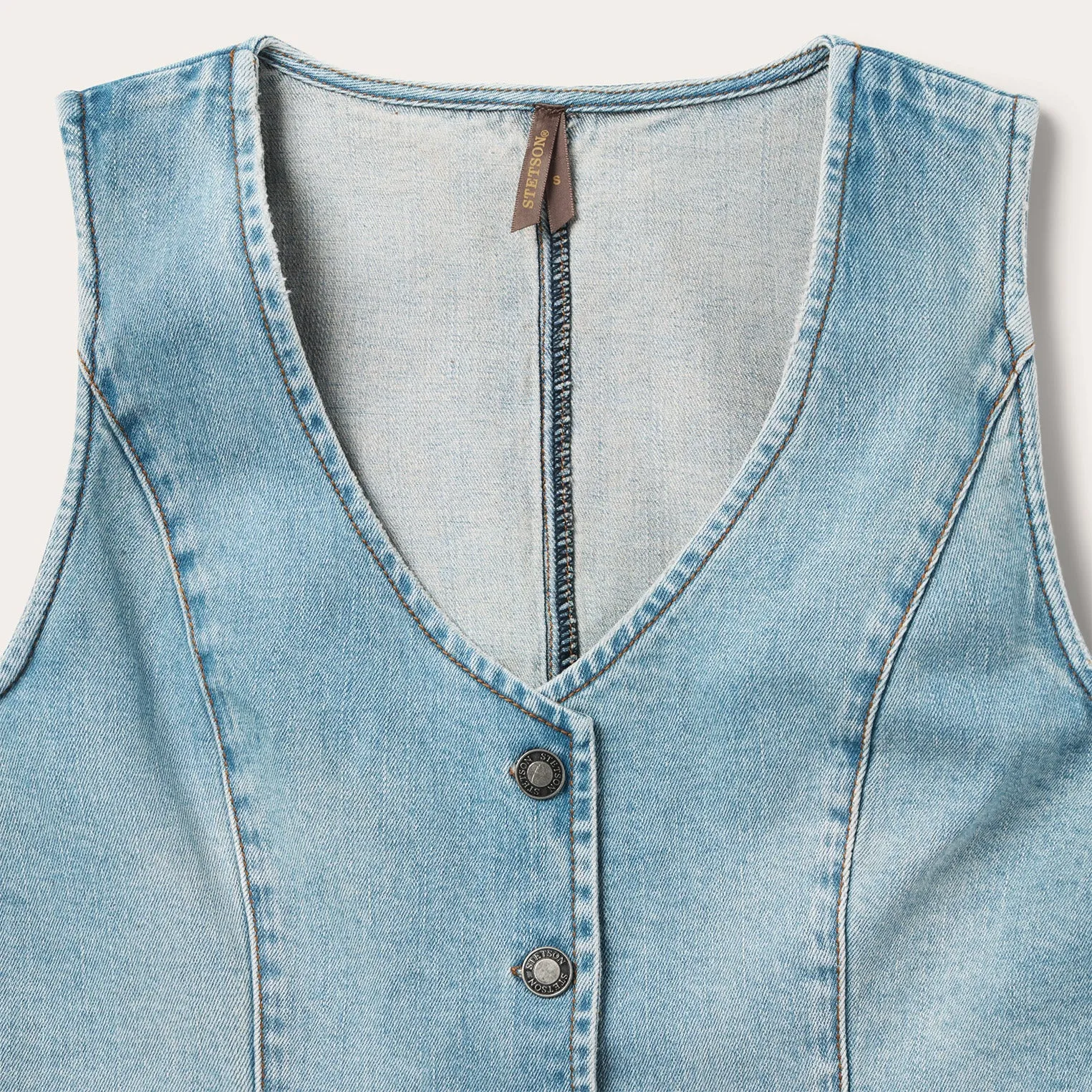 Light Rinse Denim Vest -STETSON