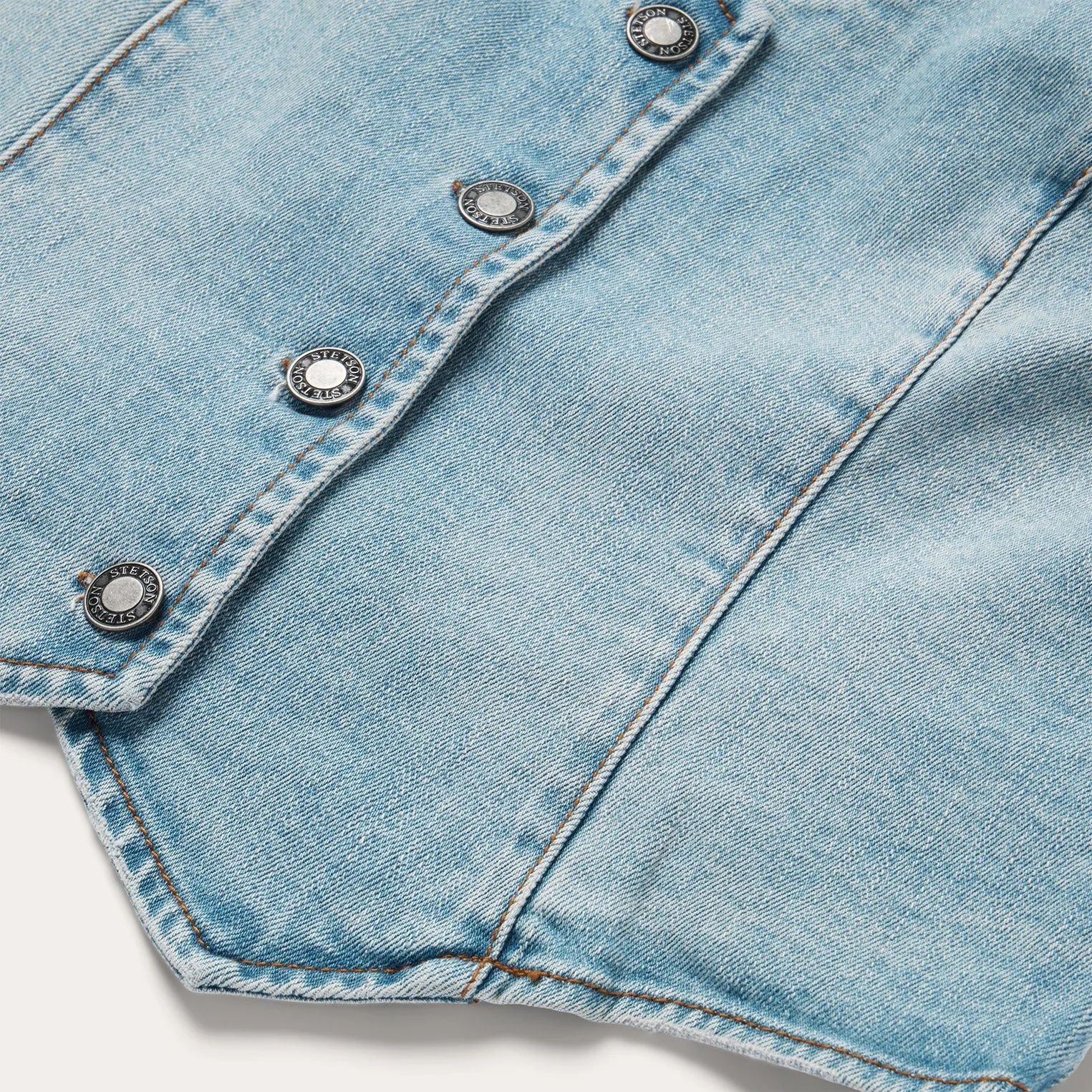 Light Rinse Denim Vest -STETSON