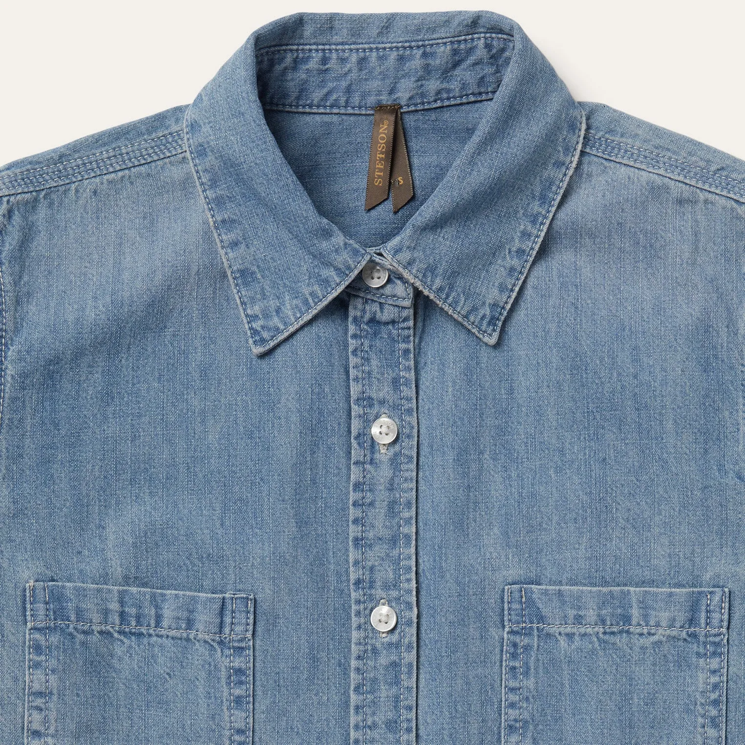 Long-Sleeved Denim Shirt -STETSON