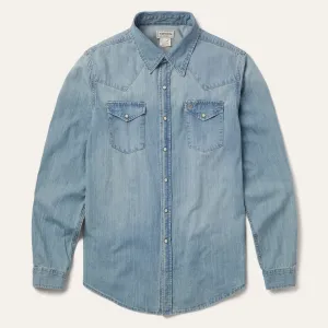 Long-Sleeved Denim Shirt -STETSON