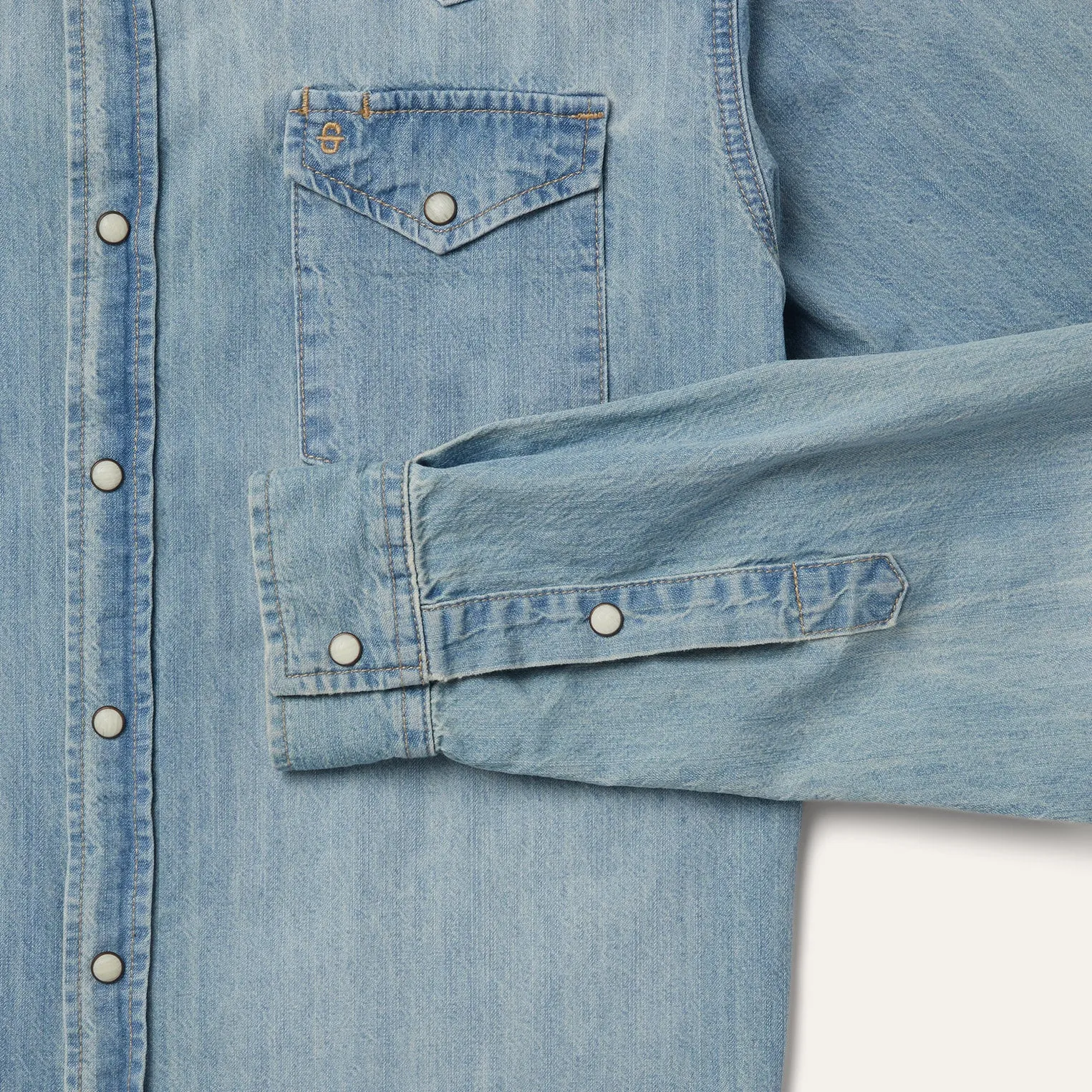 Long-Sleeved Denim Shirt -STETSON
