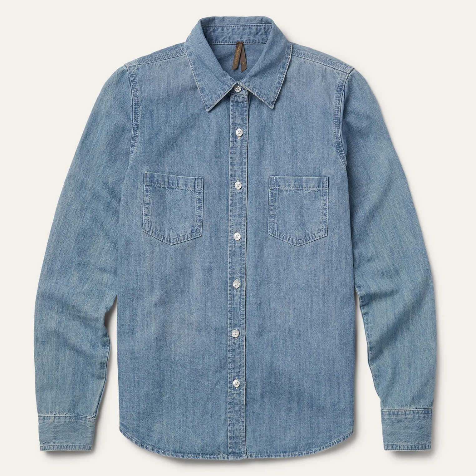 Long-Sleeved Denim Shirt -STETSON