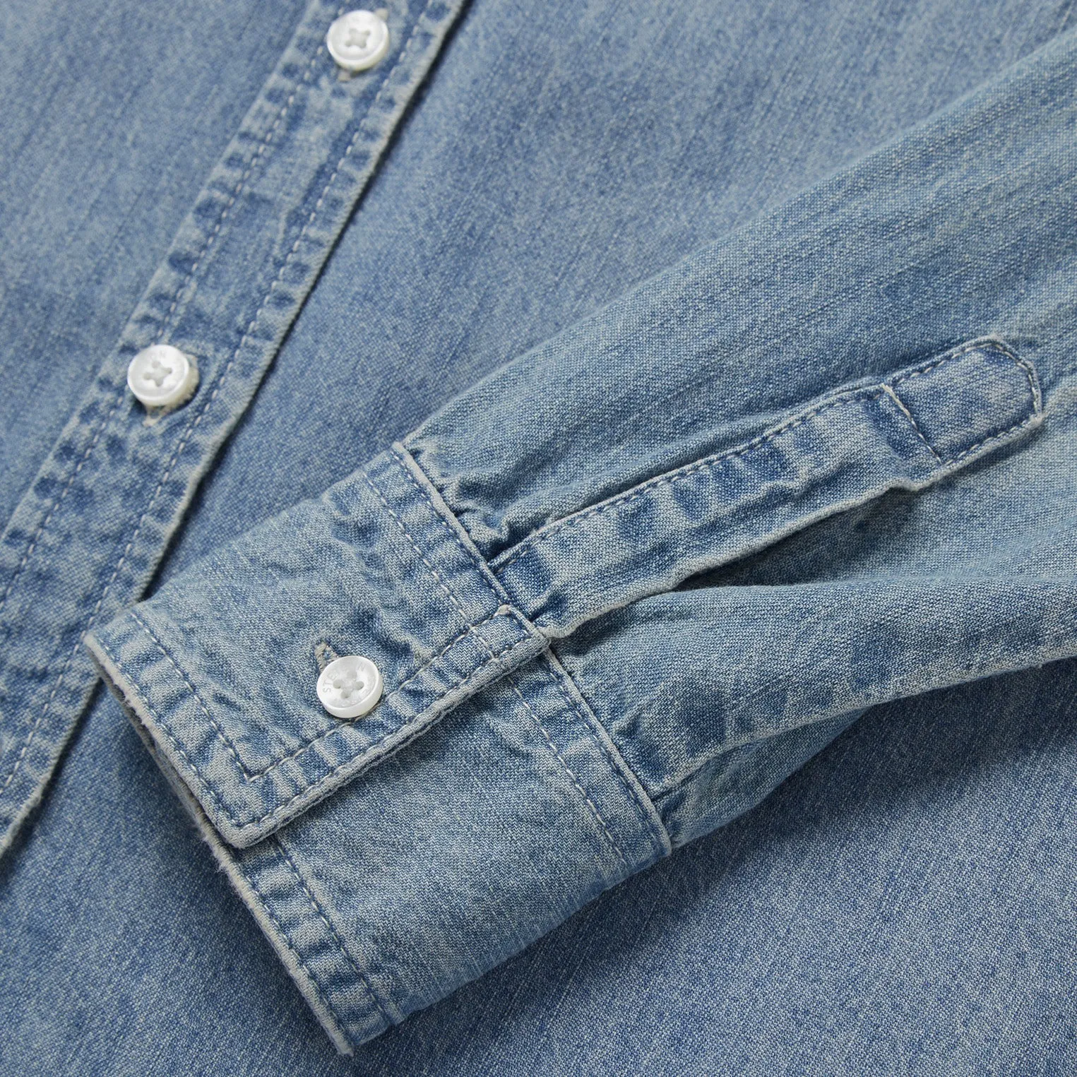 Long-Sleeved Denim Shirt -STETSON