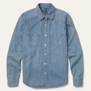 Long-Sleeved Denim Shirt -STETSON