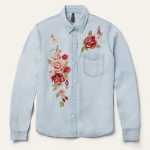 Long-Sleeved Embroidered Shirt -STETSON