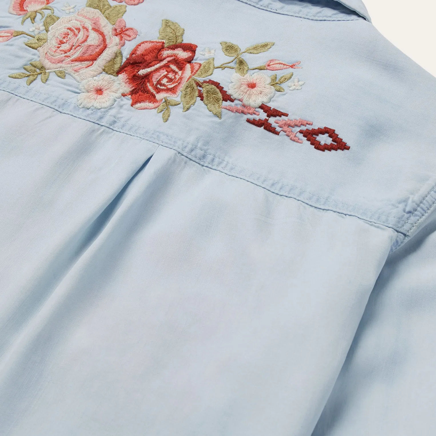 Long-Sleeved Embroidered Shirt -STETSON