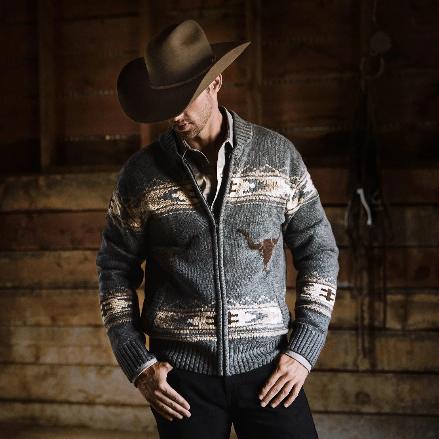 Longhorn Cardigan -STETSON