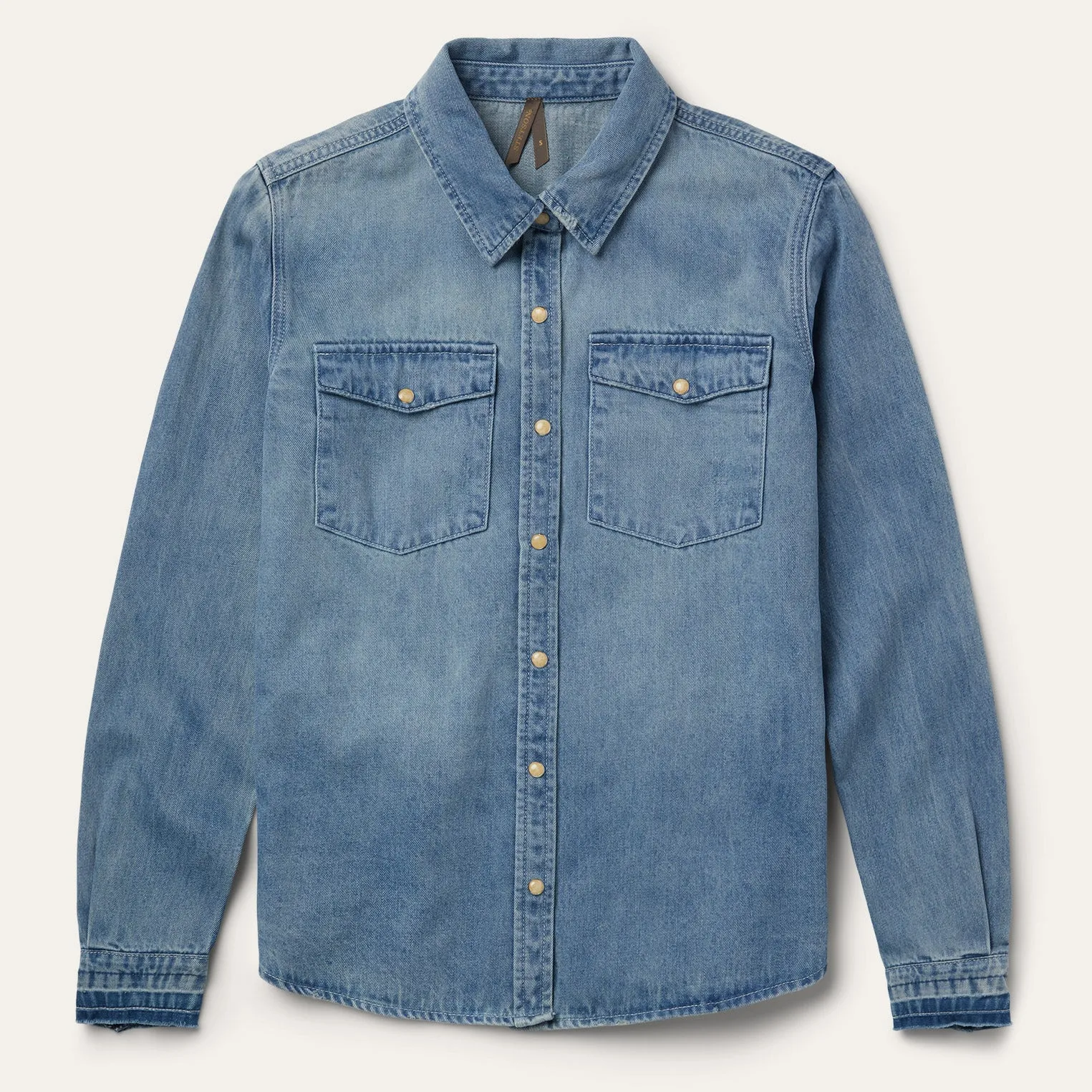 Loose Fit Denim Snap-Front Shirt -STETSON