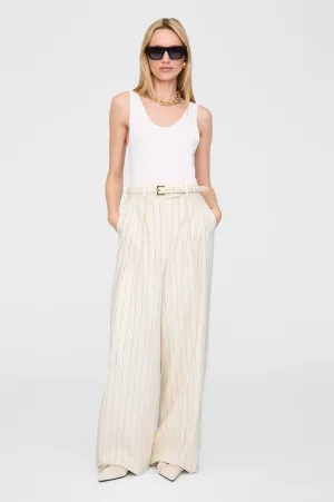 Lou Trouser - Cream And Black Stripe -ANINE BING