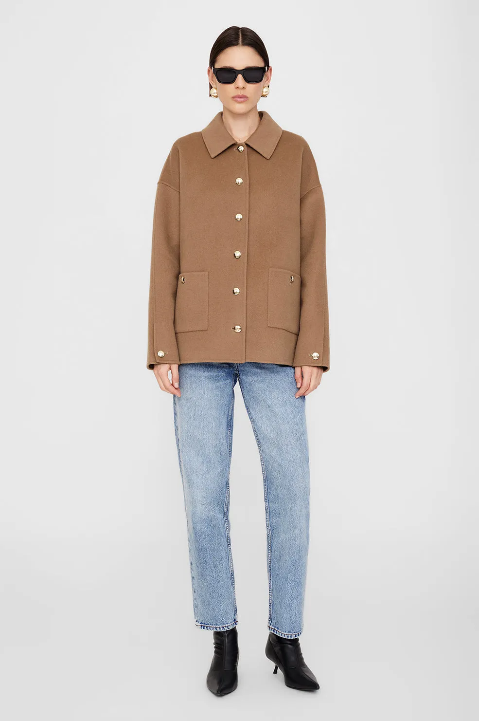 Luca Jacket - Camel Cashmere Blend -ANINE BING