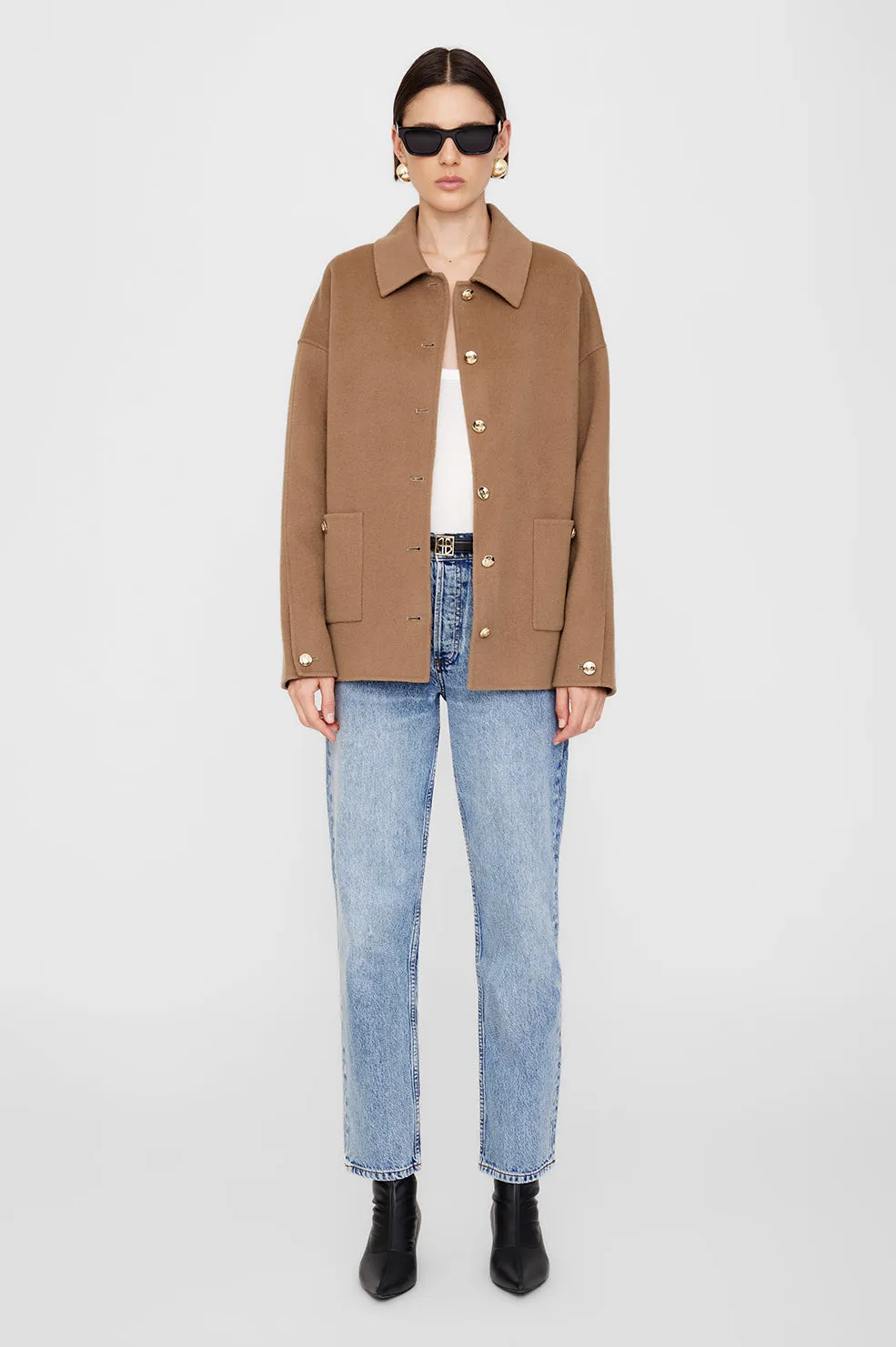 Luca Jacket - Camel Cashmere Blend -ANINE BING