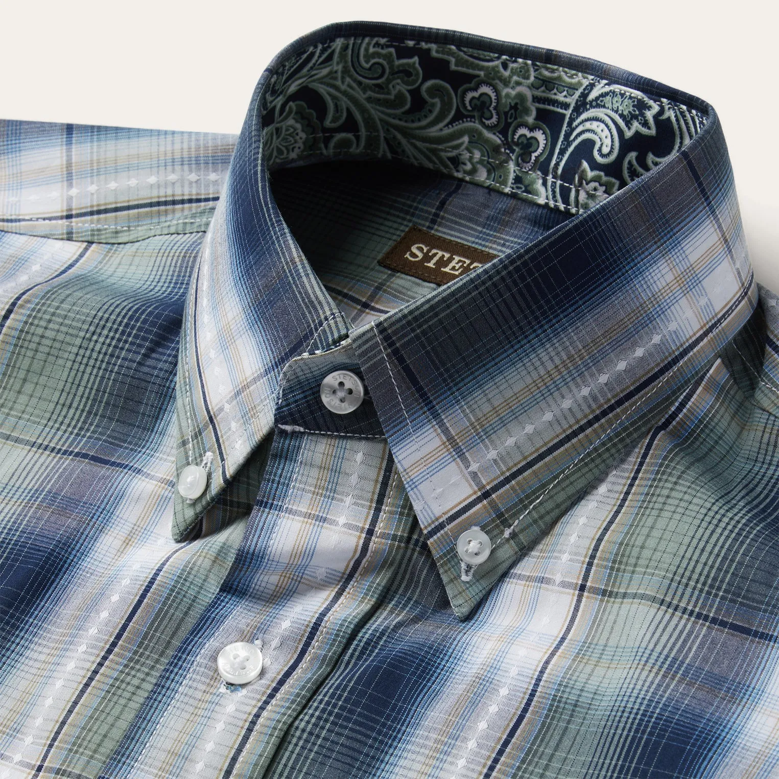 Lucky Diamond Plaid Button Front Shirt -STETSON